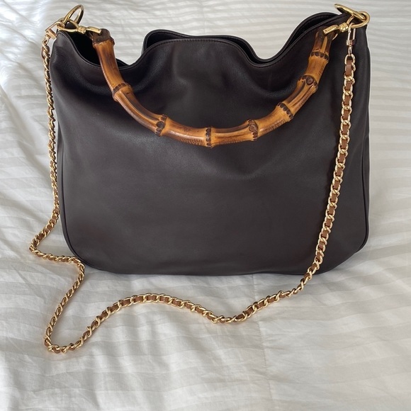 Gucci Handbags - Gucci Bamboo Large Leather Bag Gorgeous